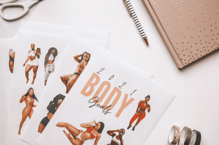 2021 Body Goals Vision Board: Feminine, simple